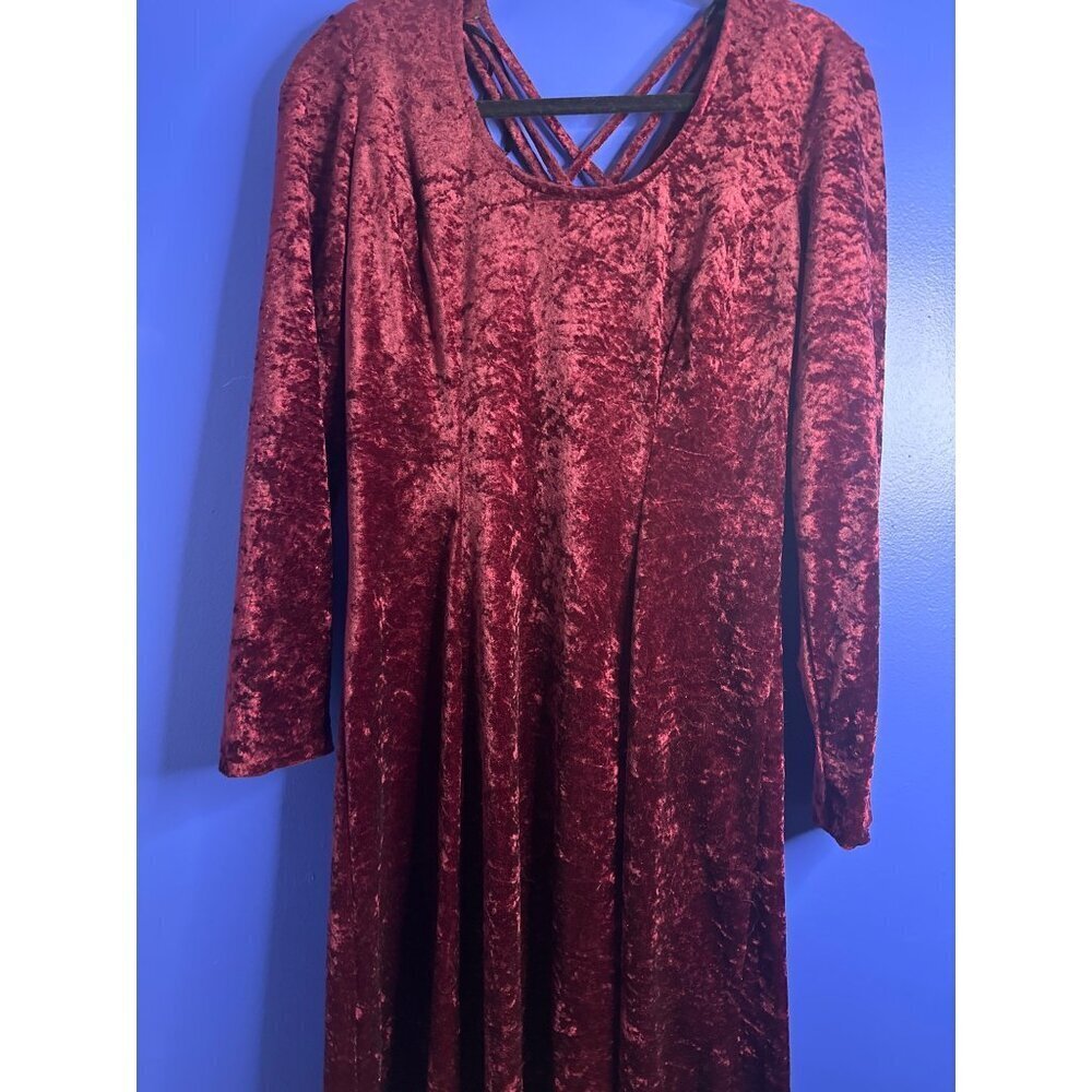 VTG Women's size 10 Velvet Dress Whimsigoth Dark Fairy Gothic Y2K Grunge Vampire - Picture 2 of 5